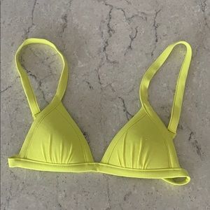 neon yellow bikini top